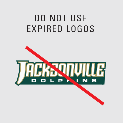Example of improper usage of JU logos: An expired JU Dolphins logo.