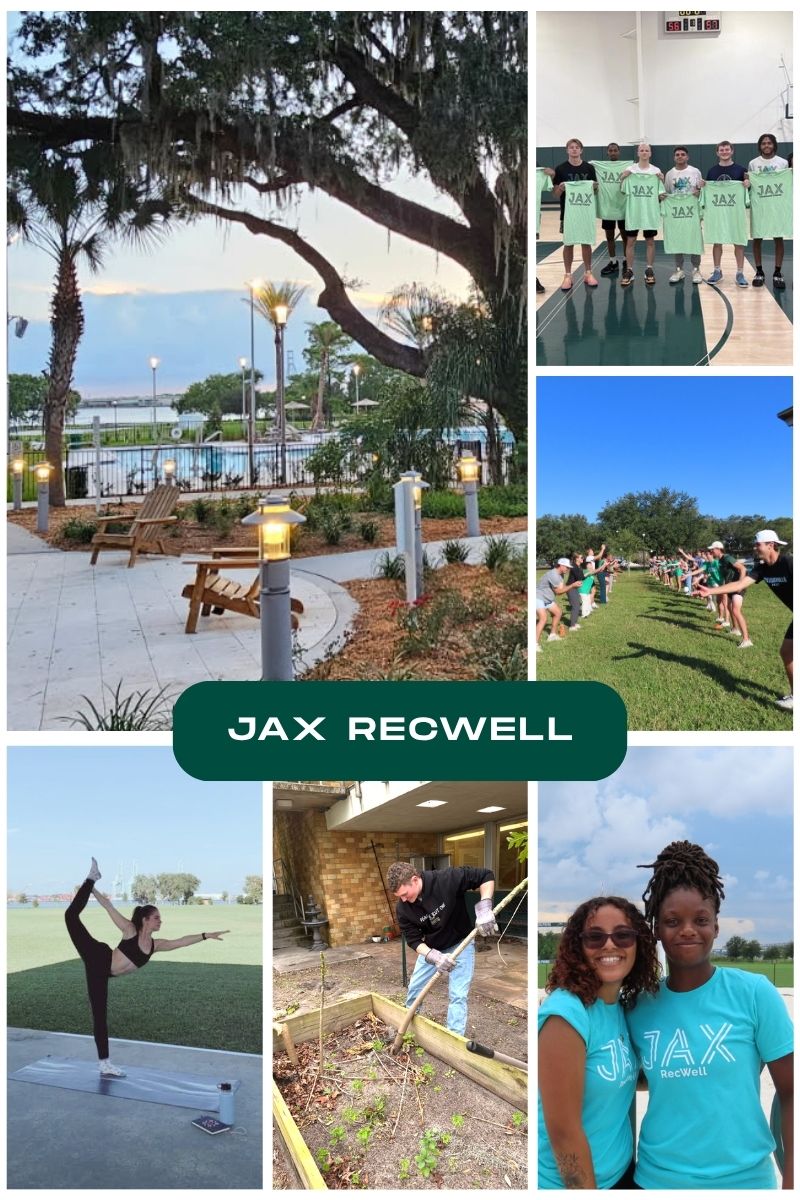 A photo collage displaying students at sports and recreational activities
