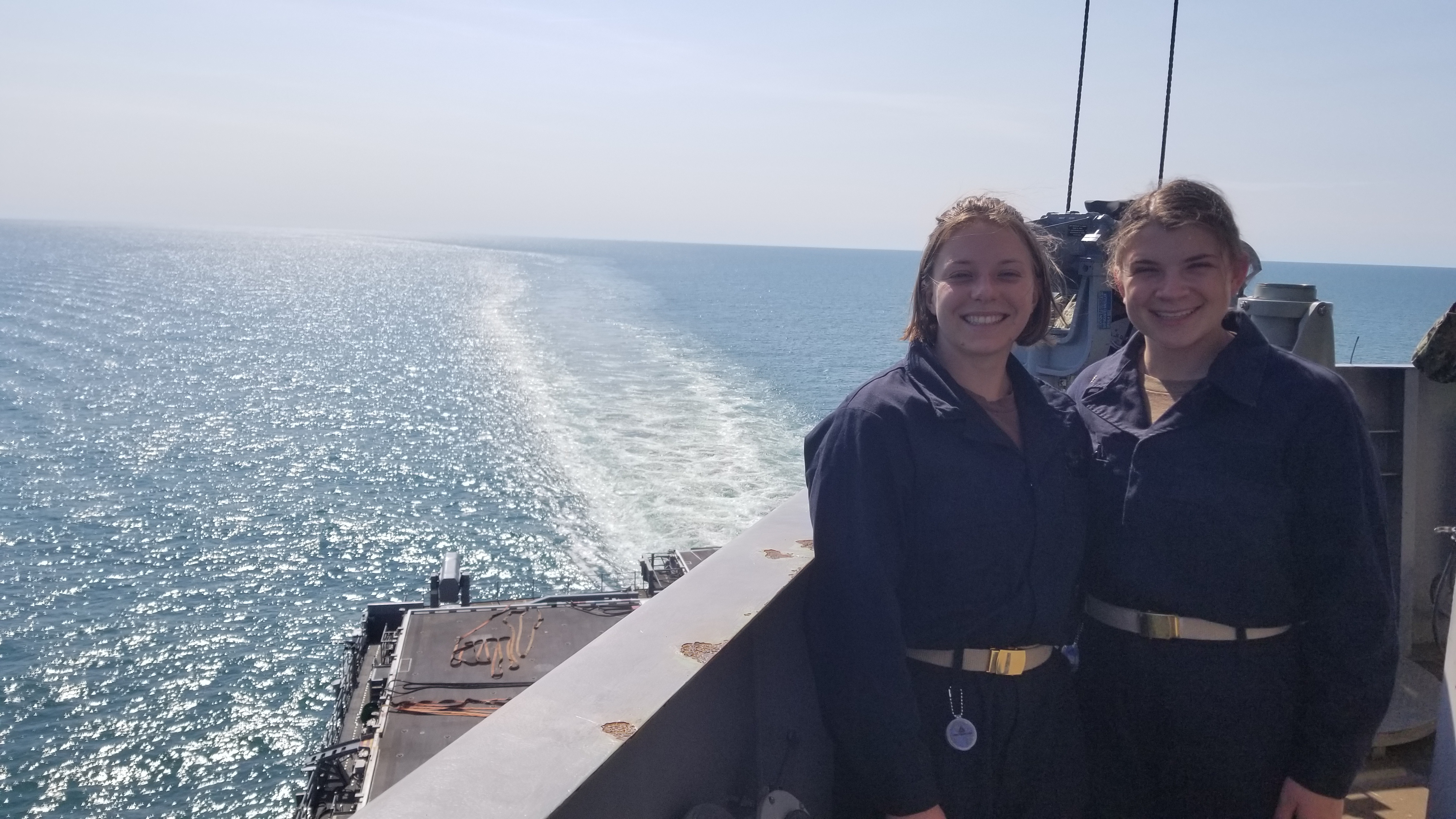Samantha on ship