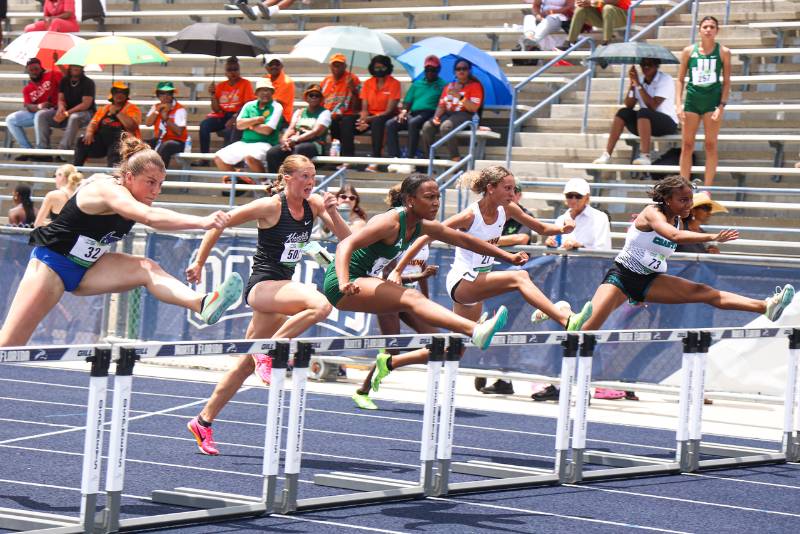 Women hurdles